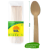 CUCHARA MADERA POSTRE 14 CM EL SOL PAQUETE X 20 7888