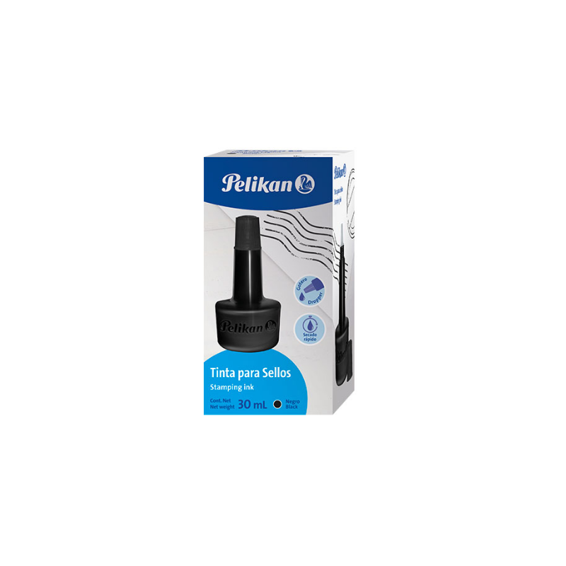 TINTA PELIKAN SELLOS 30 CC NEGRA