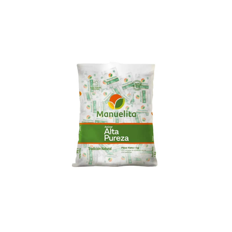 AZUCAR REFINADA MANUELITA PROVIDENCIA RIOPAILA X 200 SOBRES 5GR C/U