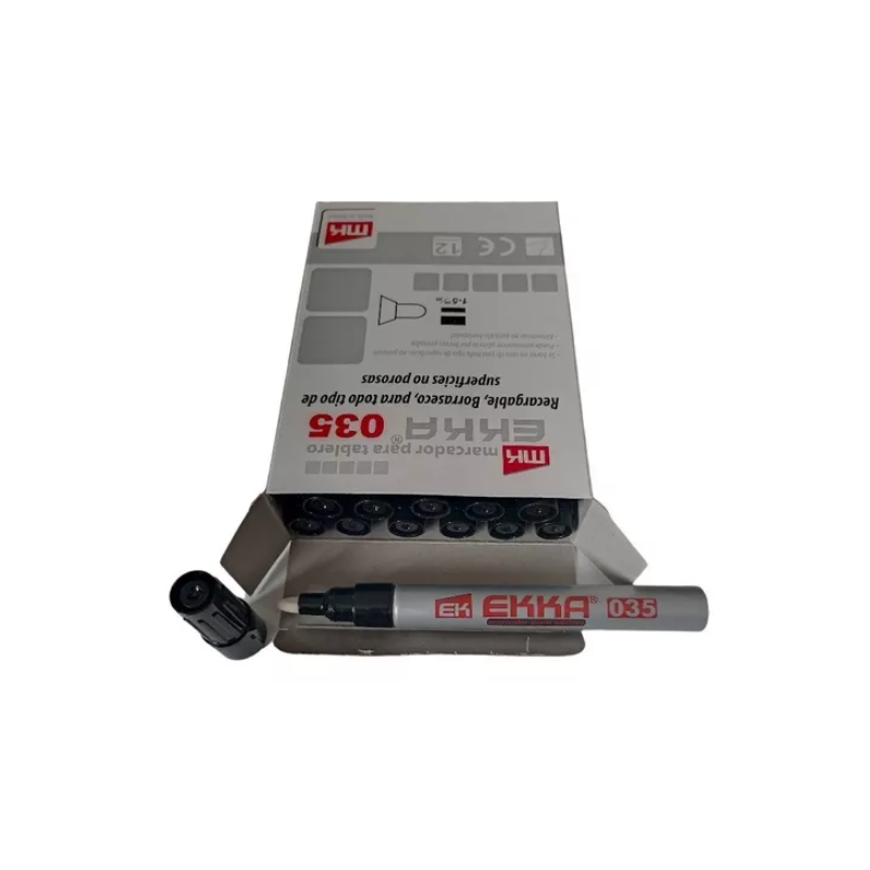 MARCADOR SECO RECARGABLE NEGRO EKKA 035
