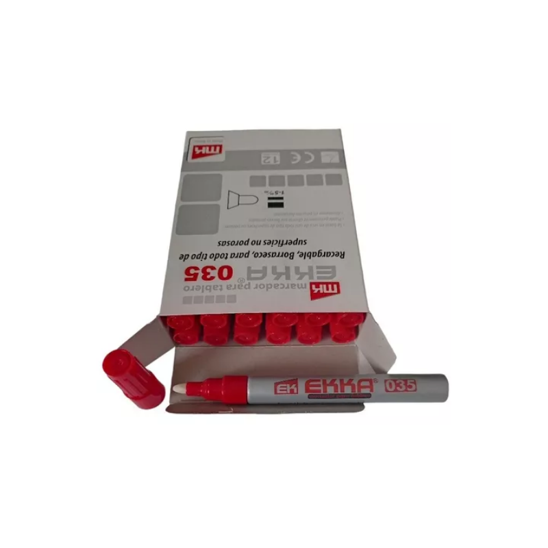 MARCADOR SECO RECARGABLE ROJO EKKA 035 PROMO HASTA AGOTAR INVENTARIO