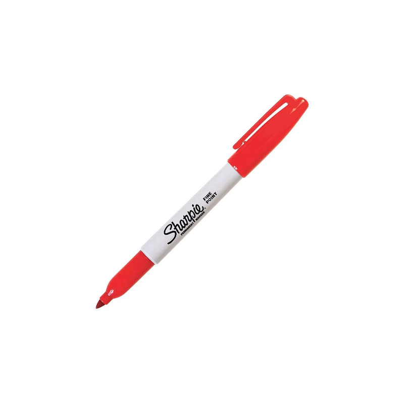 MARCADOR PERM.SHARPIE PTA FINA ROJO
