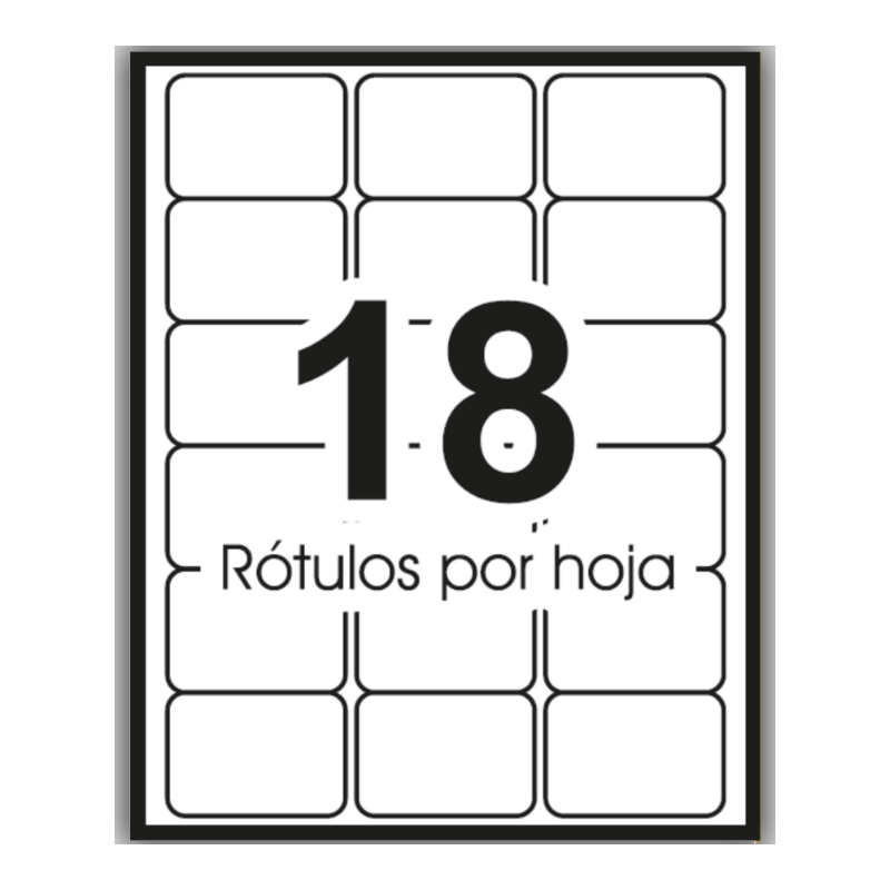 HOJA LASER 3553   63.5 X 46 18 ROTULOS
