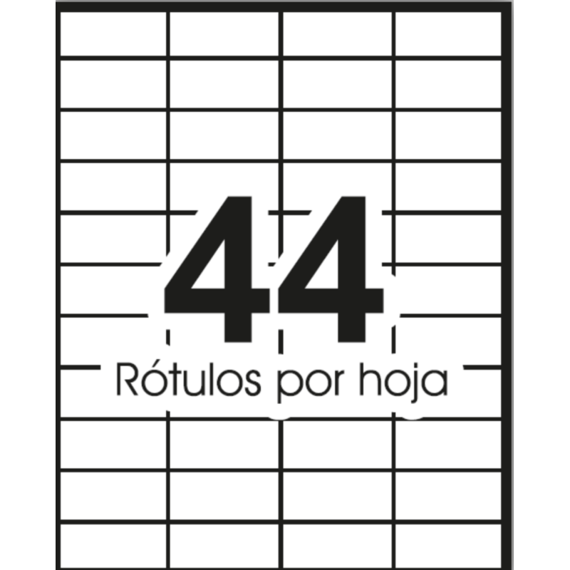 HOJA ROTULO 3543   53.9 X 25.4 44 ROTULOS