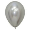 GLOBO LATEX R12 SEMPERTEX REFLEX PLATA 30CM EN BOLSA DE 50 UNIDADES 169705