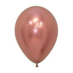 GLOBO LATEX R12 SEMPERTEX REFLEX ROSA DORADO 30CM EN BOLSA DE 50 UNIDADES 169675