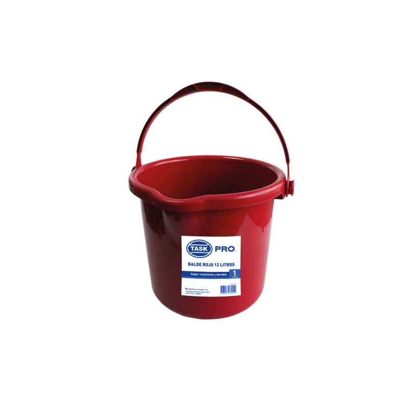 BALDE 12 LITROS ROJO TASK PRO 1007043
