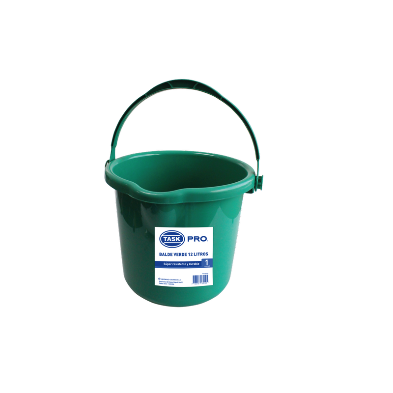 BALDE 12 LITROS VERDE TASK PRO 1007041