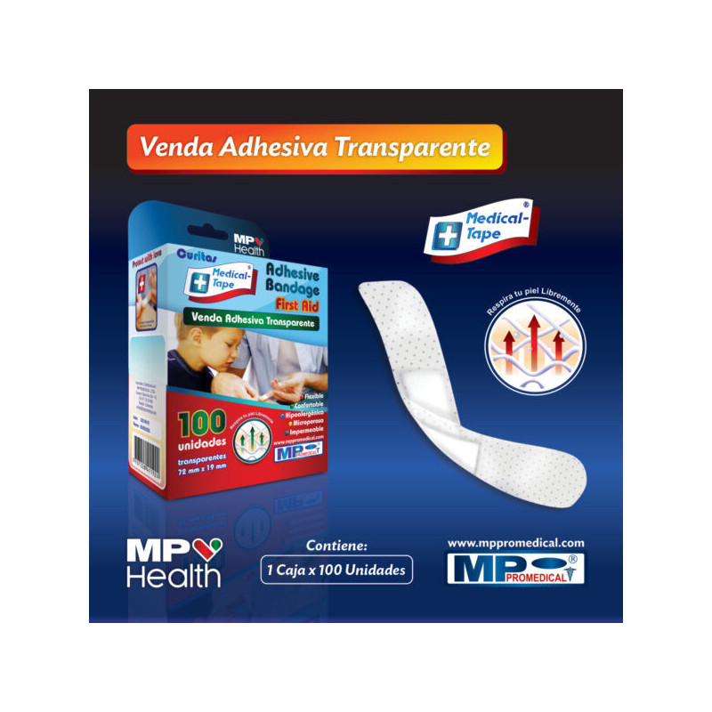 CURAS TRANSPARENTES CAJA X 100