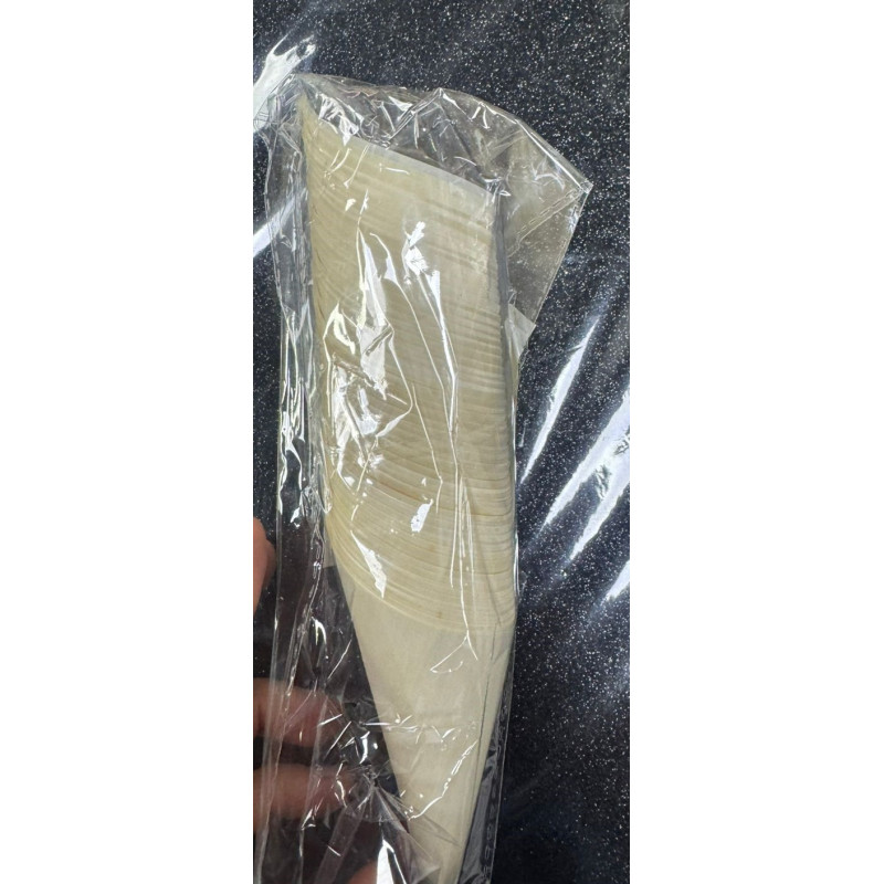 CONO BAMBU DE MADERA 12 CM X 50