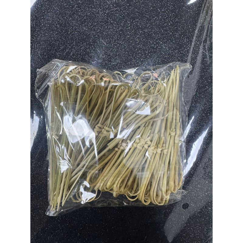 PINCHO DE BAMBÚ CORAZÓN NATURAL 12 CM X 100 COD A1012