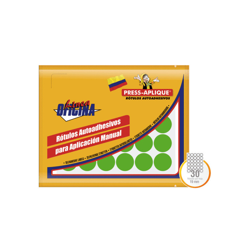 SOBRE OF 1173 VERDE DIAMETRO 19 540 ROTULOS