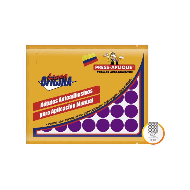 SOBRE OF 1179 MORADO DIAMETRO 16X16 714 ROTULOS