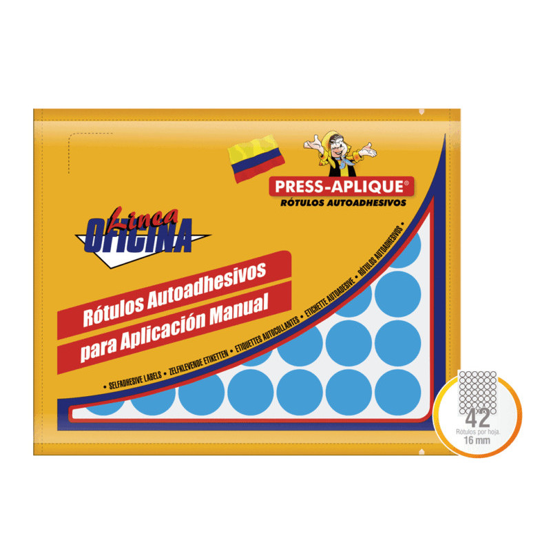 SOBRE OF 1181 AZUL DIAMETRO 16 714 ROTULOS 1181-P