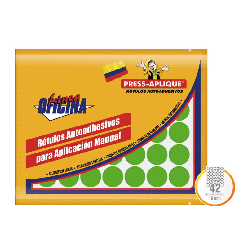 SOBRE OF 1183 VERDE DIAMETRO 16 714 ROTULOS