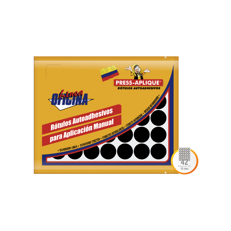 SOBRE OF 1187 NEGRO DIAMETRO 16 714 ROTULOS