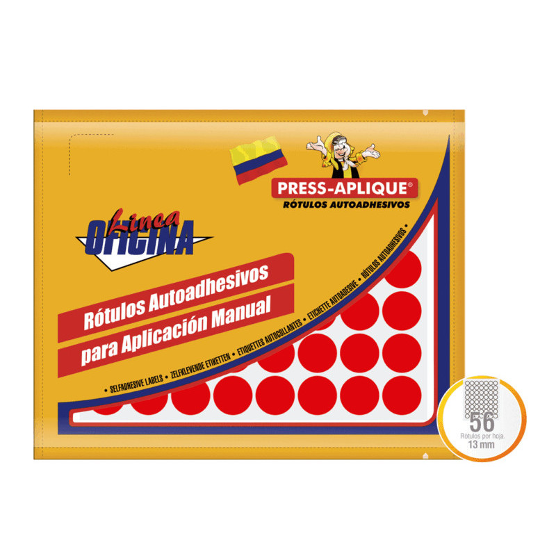 SOBRE OF 1192 ROJO DIAMETRO 13 1064 ROTULOS