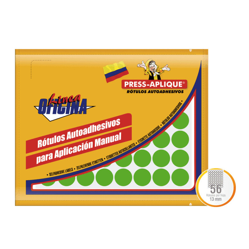 SOBRE OF 1193 VERDE DIAMETRO 13 1064 ROTULOS