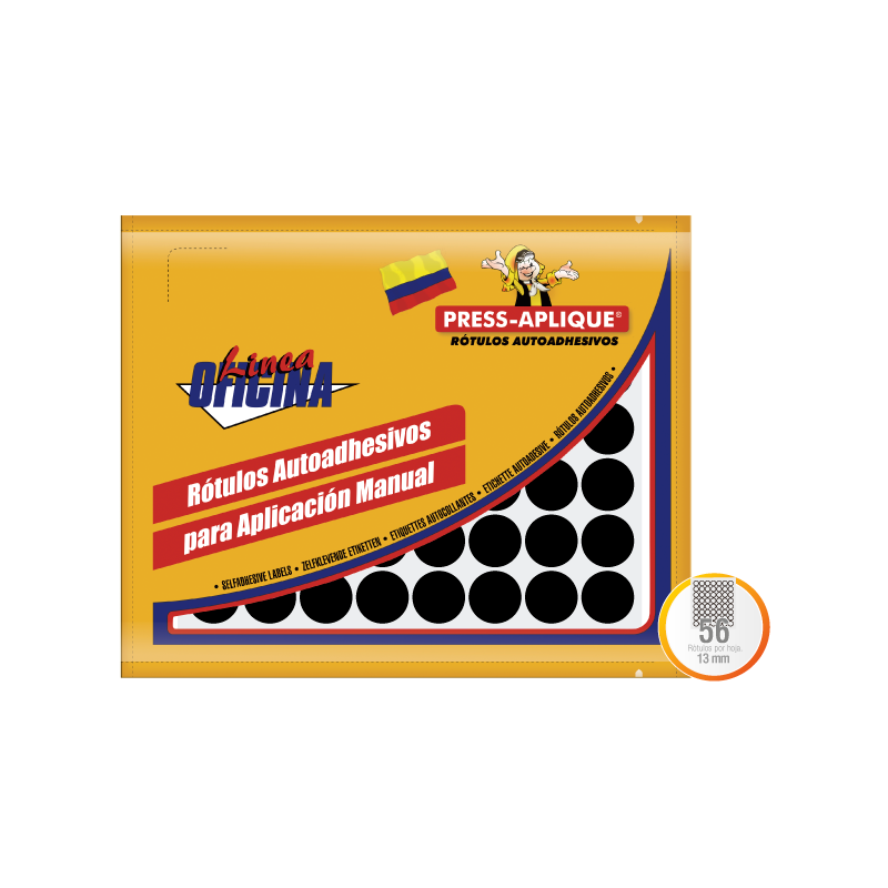 SOBRE OF 1198 NEGRO DIAMETRO 13 1064 ROTULOS