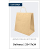 BOLSA PAPEL 33 X 17 X 33 C/MANIJA CORDON 7628