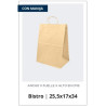 BOLSA PAPEL LARGO BASE 25.5 X ANCHO  17 X ALTO 31 C/MANIJA CORDON 7791