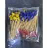 PINCHO PERLA DE BAMBU PLANA TRICOLOR  X100 UN B0212-A