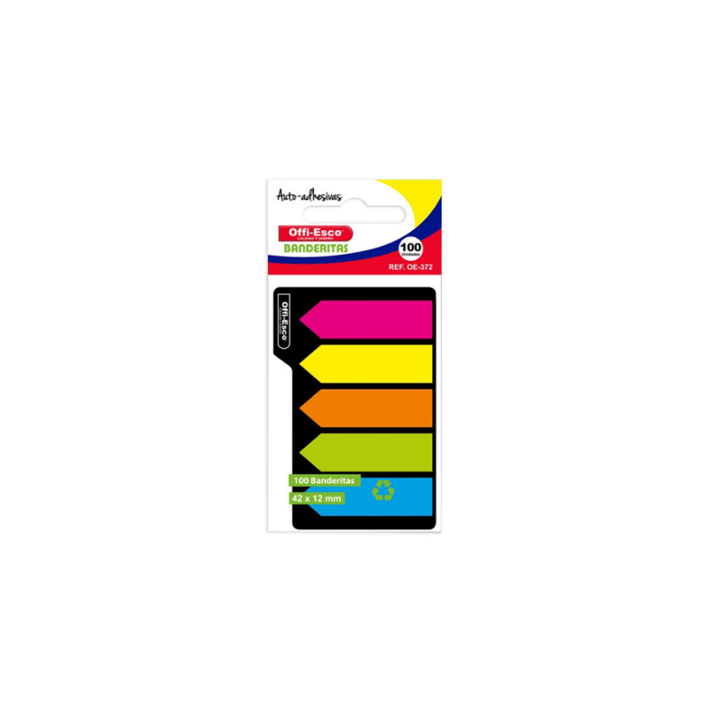 BANDERITAS NOTAS STICK NEON REF OE-372