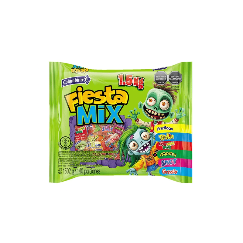 CARAMELO COLOMBINA FIESTA MIX HALLOWEEN X1502GRS
