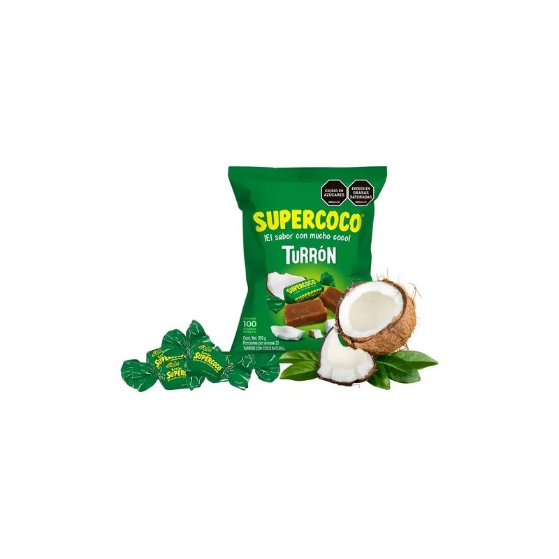 SUPERCOCO TURRON BOLSA X 100 UNIDADES