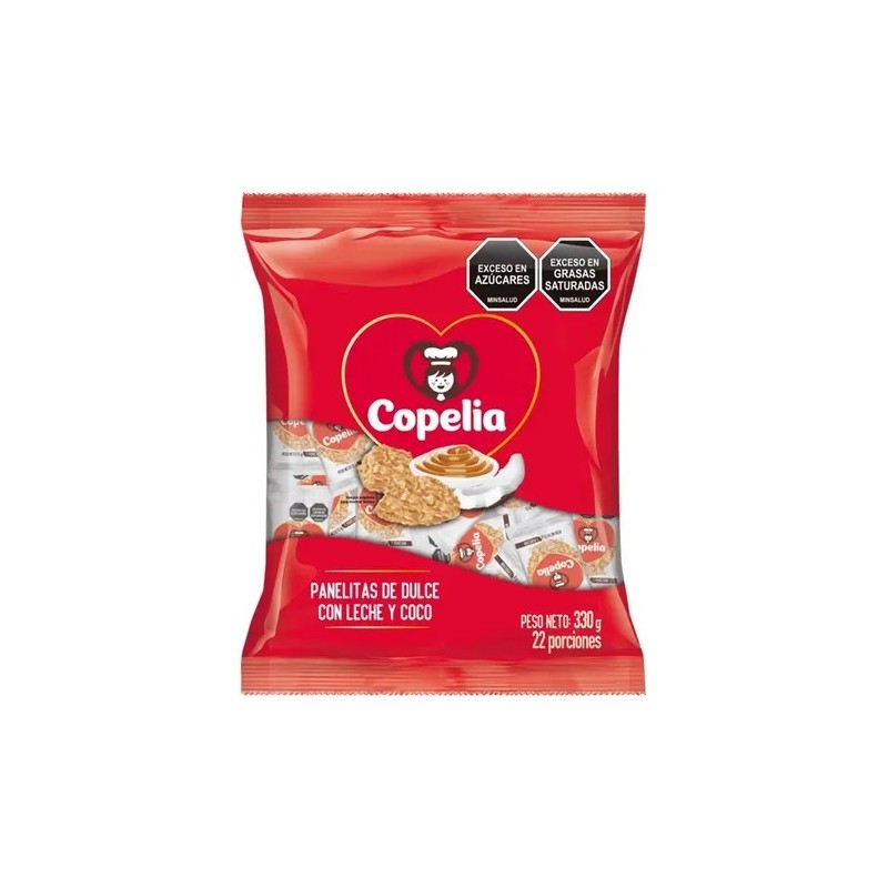 PANELITAS COPELIA DE DULCE CON LECHE Y COCO BOLSA X 432GR X 22 UNIDADES