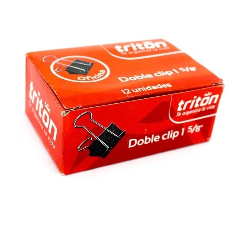 DOBLE CLIP  1 5/8" TRITON (CAJA X 12)