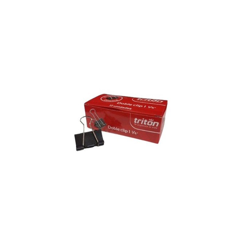 DOBLE CLIP  1 1/4" TRITON (CAJA X 12)
