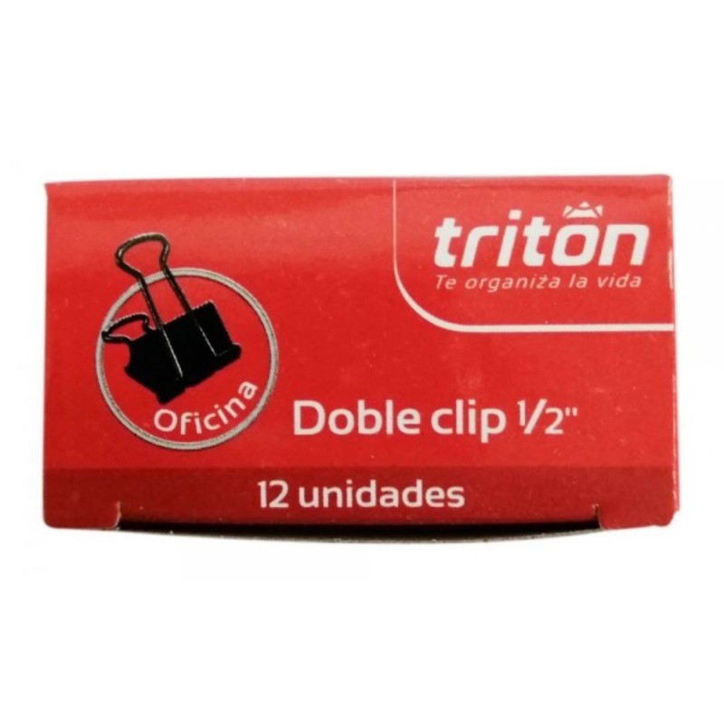 DOBLE CLIP  1/2" TRITON (CAJA X 12)