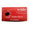 DOBLE CLIP  1/2" TRITON (CAJA X 12)