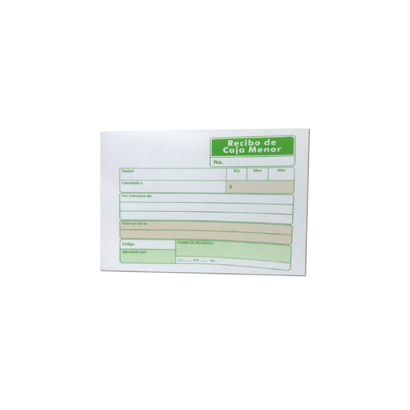 RECIBO CAJA MENOR S/DETALLE X 200